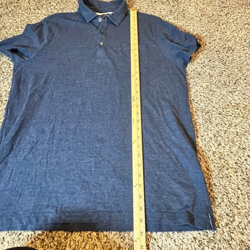 Banana Republic Men Performance Pique Polo Shirt Navy Blue‎ XL Short Sleeve
